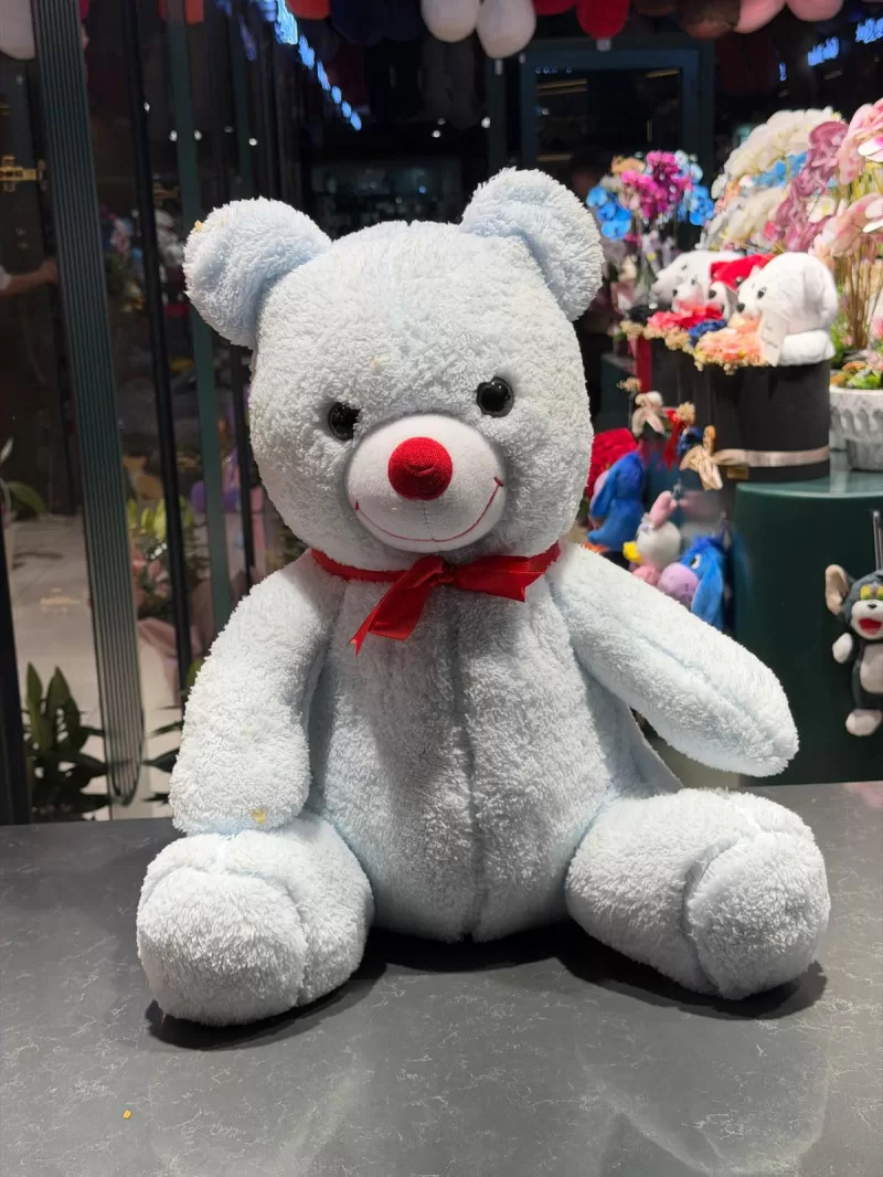 55 Cm Buz Mavisi Peluş Ayıcık