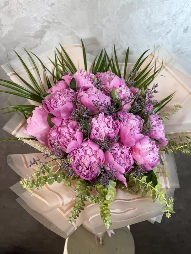 Pembe Şakayık Buketi 15’li